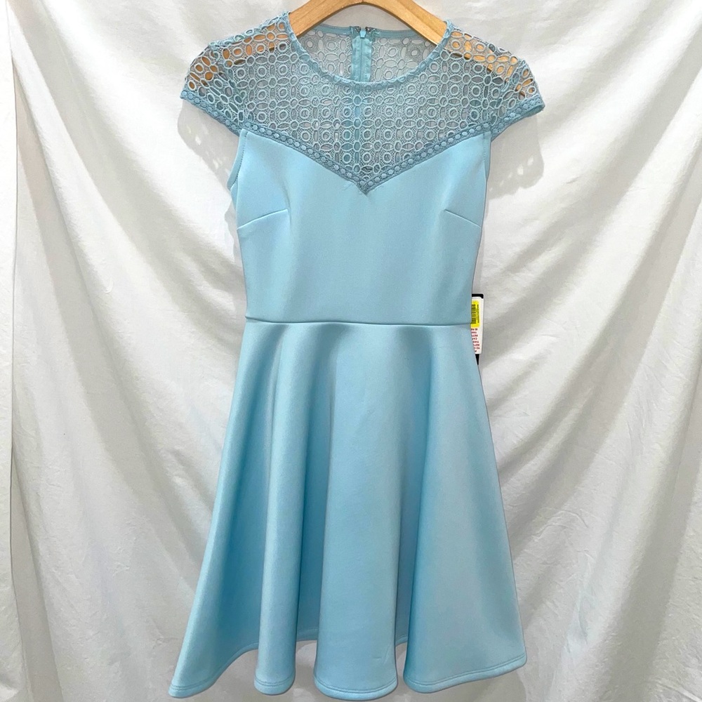 Classy Baby Blue Mini Dress